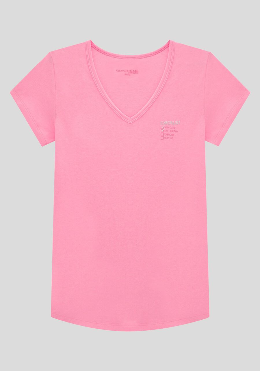 Blusa Manga Curta em Malha com Decote V, . Blusa Manga Curta em Malha com Decote V, , large.