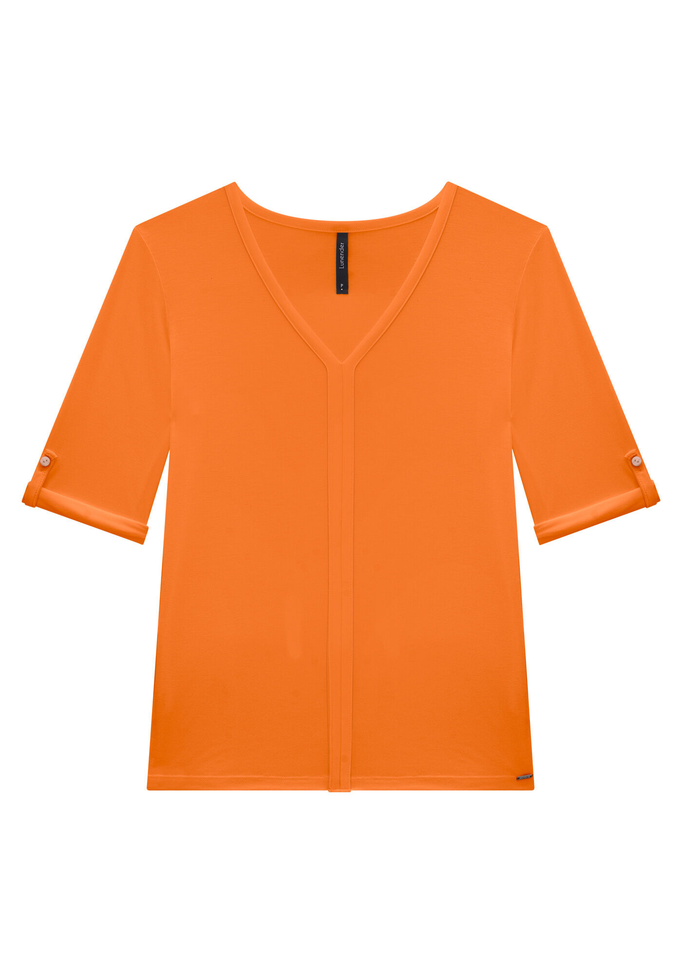 Blusa Manga 3/4 em Malha Viscose com Decote V, , large.