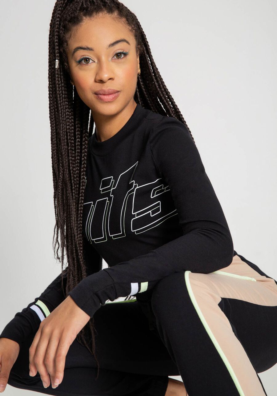 Calça Jogging em Molecotton com Tiras, PRETO REATIVO. Calça Jogging em Molecotton com Tiras, PRETO REATIVO, large.