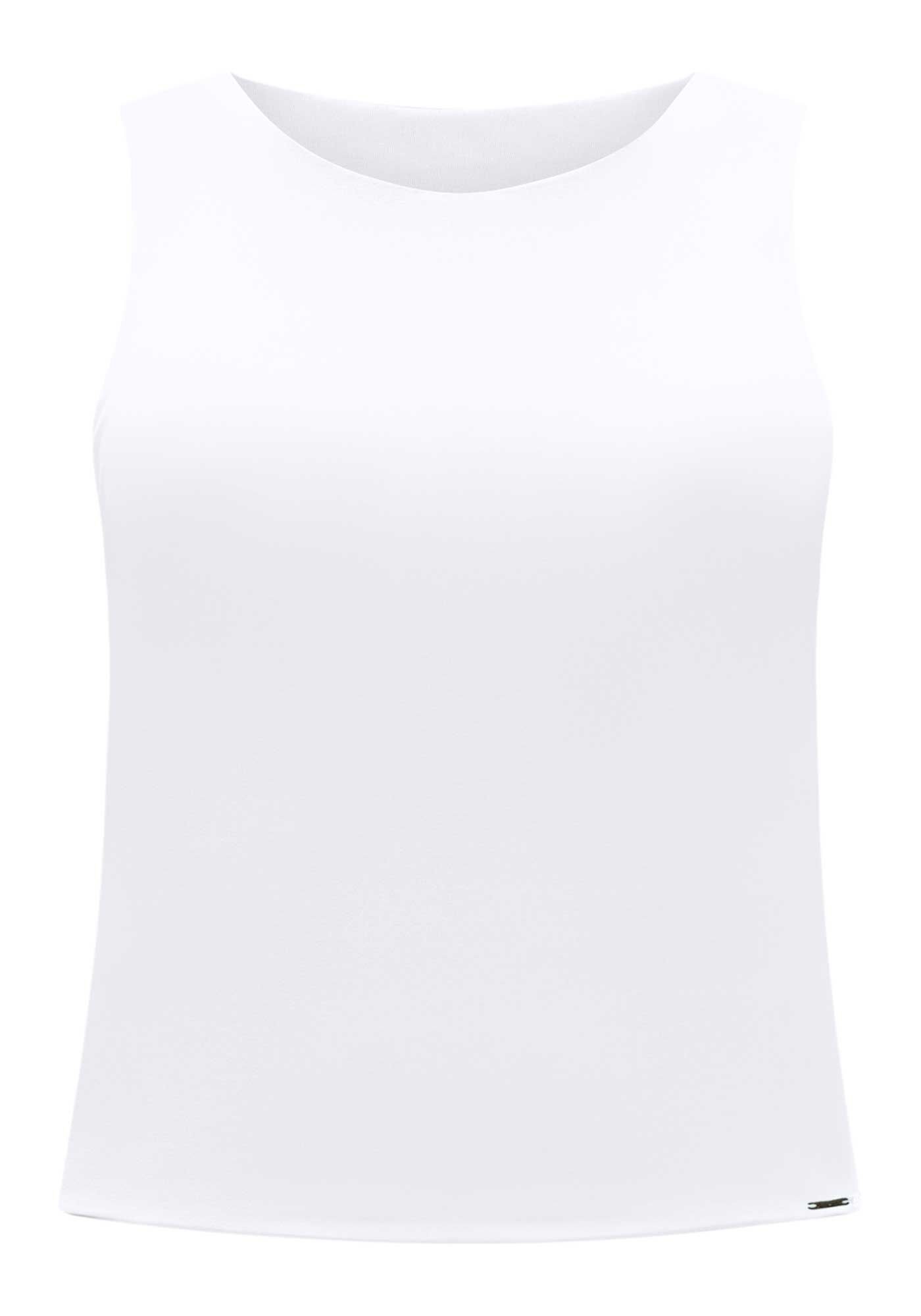 Blusa Cropped Lisa B&aacute;sica Com Decote Redondo Em Malha, , large.