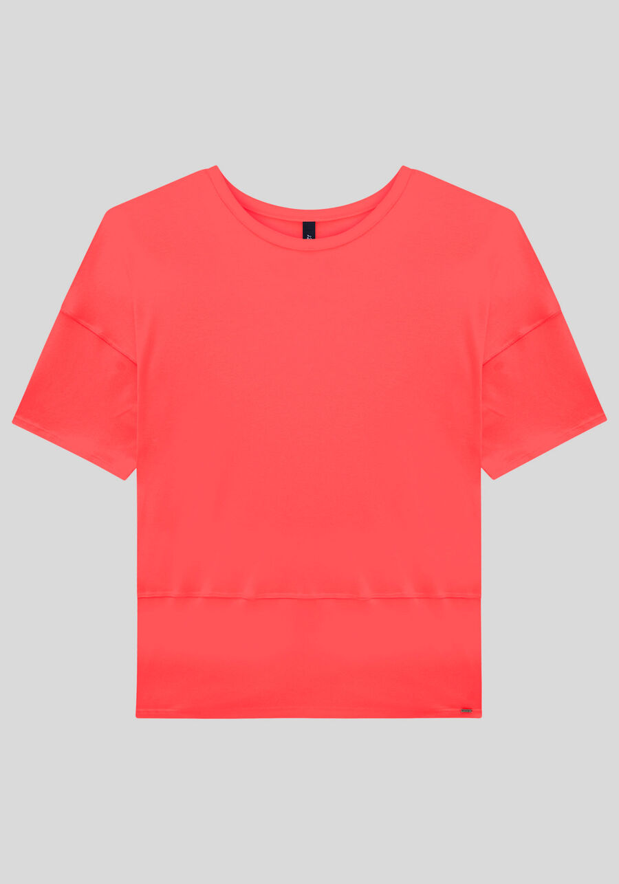 Blusa em Malha Viscose com Recorte Barra, . Blusa em Malha Viscose com Recorte Barra, , large.