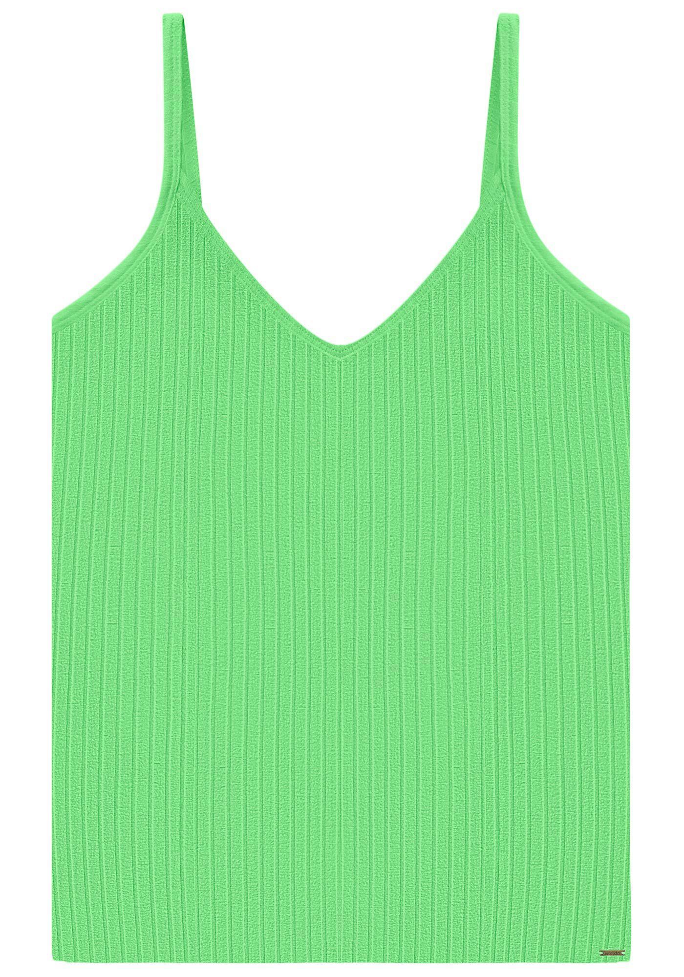 Blusa Regata B&aacute;sica De Al&ccedil;as Finas Em Malha Canelada, , large.