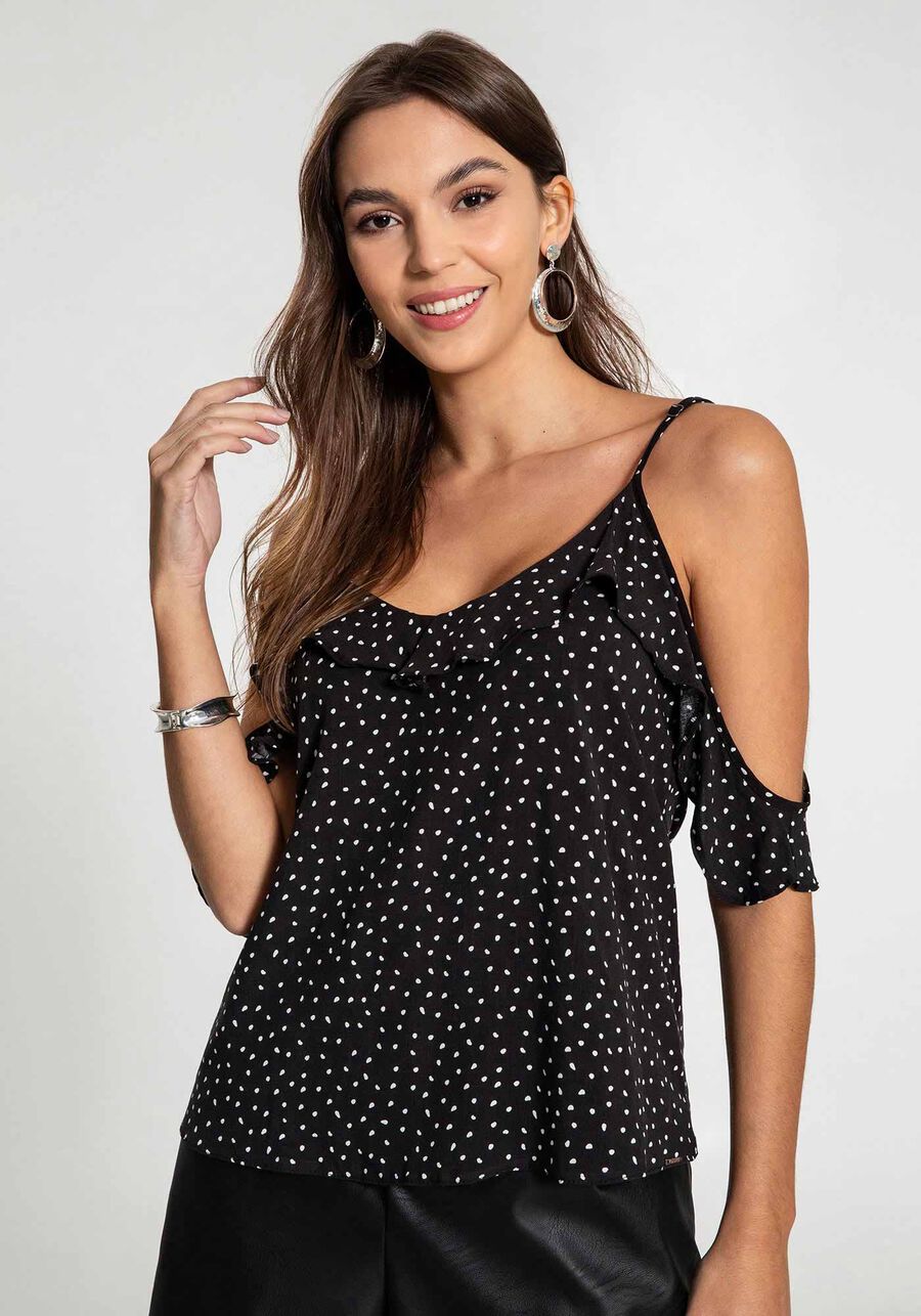 Blusa Alcinha com Babado Tecido  Rayon, . Blusa Alcinha com Babado Tecido  Rayon, , large.