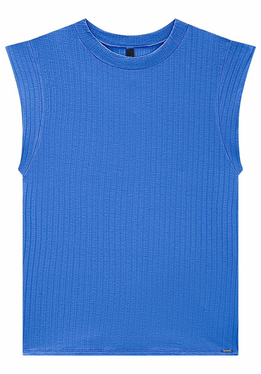 Blusa Regata Muscle Tee Básica Em Malha Canelada, . Blusa Regata Muscle Tee Básica Em Malha Canelada, , large.