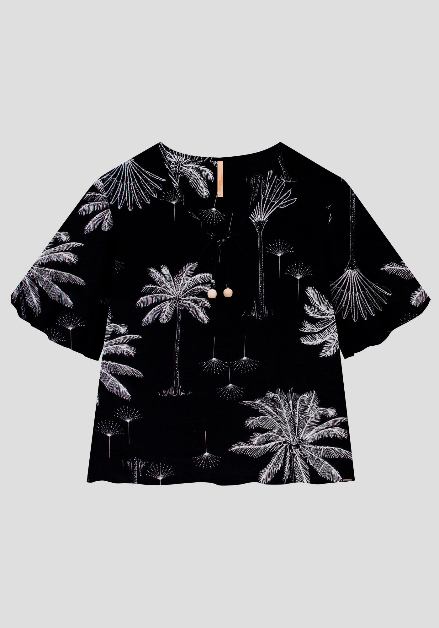 Blusa Plus Size em Viscose com Amarra&ccedil;&atilde;o, , large.