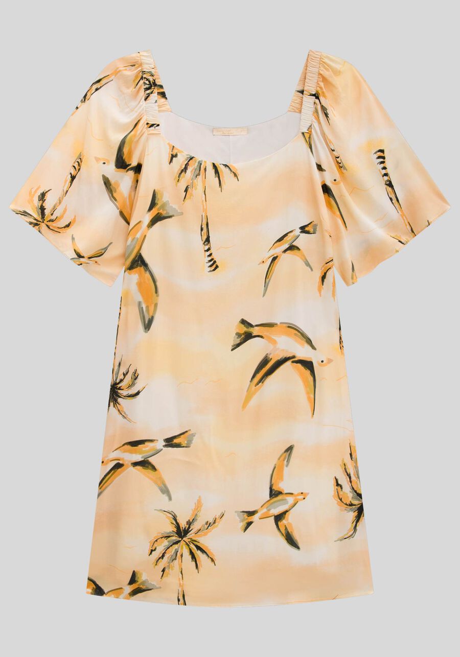 Vestido Curto Plus Size em Viscose Estampado, . Vestido Curto Plus Size em Viscose Estampado, , large.