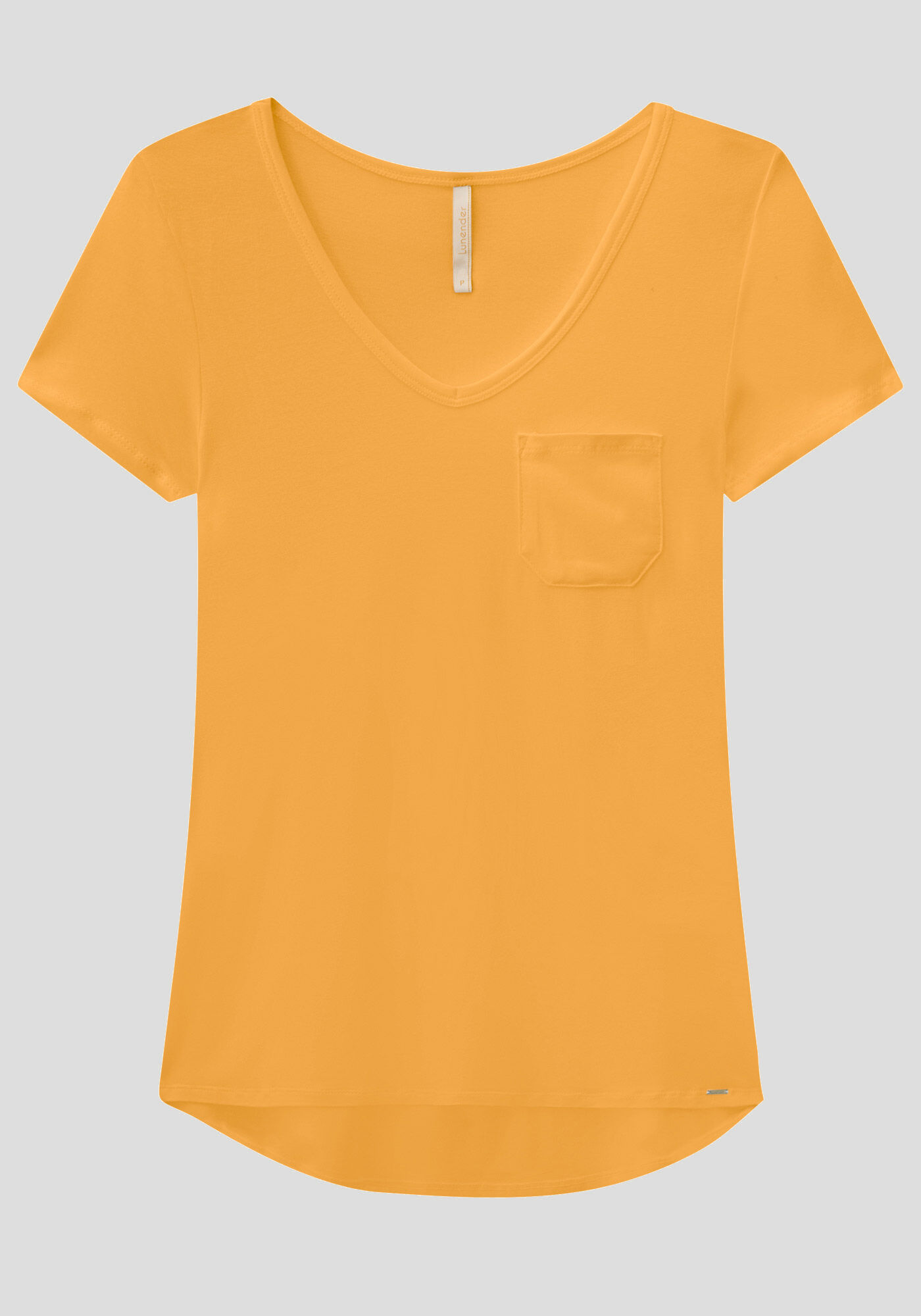 Blusa B&aacute;sica em Malha Viscose com Bolso, , large.