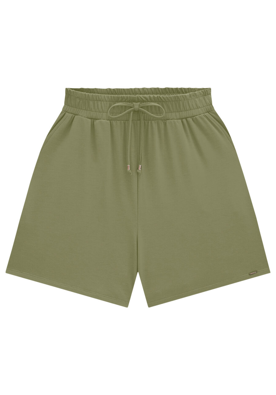 Shorts Com Cadarço E Bolsos Em Malha Responsável, . Shorts Com Cadarço E Bolsos Em Malha Responsável, , large.