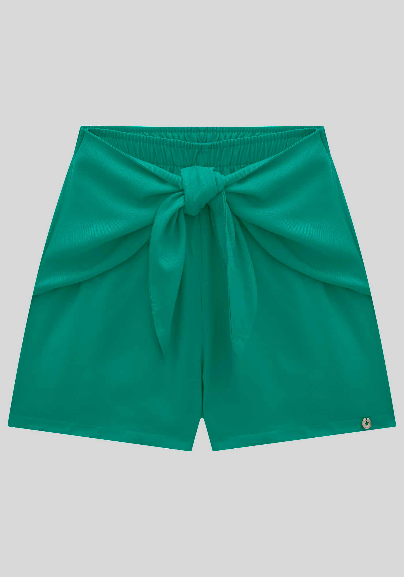 Shorts Juvenil em Viscose com Amarra&ccedil;&atilde;o La&ccedil;o, , large.
