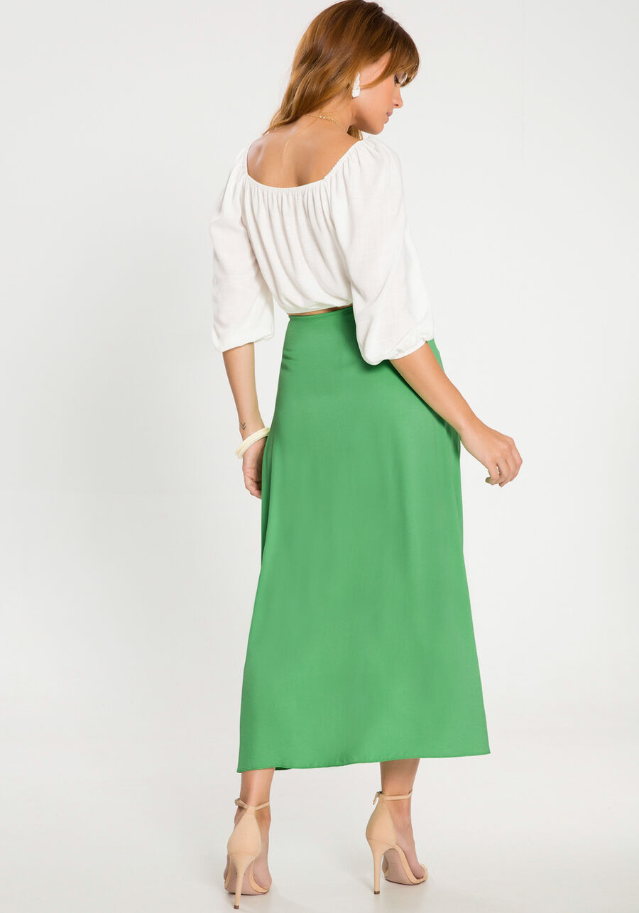 Saia Midi em Viscose Transpassada, . Saia Midi em Viscose Transpassada, , large.