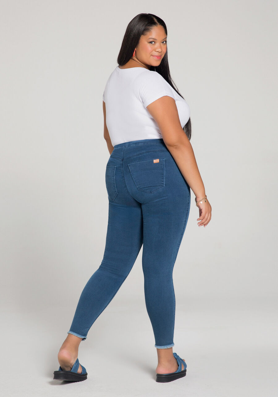 Calça Jeans Skinny Cropped Fit For Me ECO Plus Size, JEANS, large.