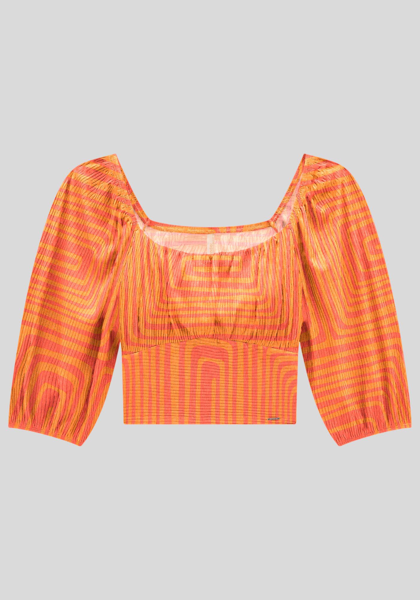 Blusa cropped estampada zara best sale