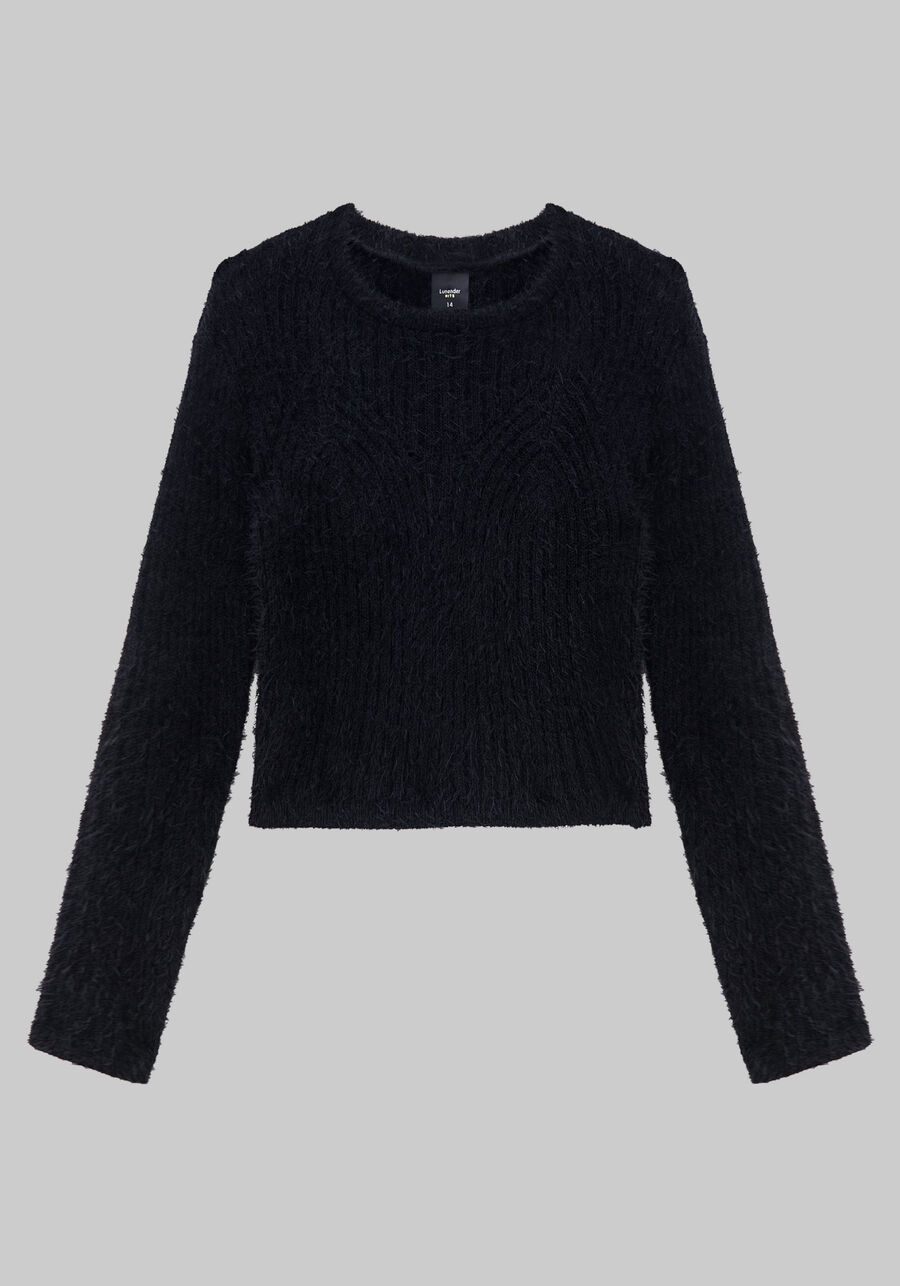 Blusão Juvenil em Tricô Peluciado, . Blusão Juvenil em Tricô Peluciado, , large.