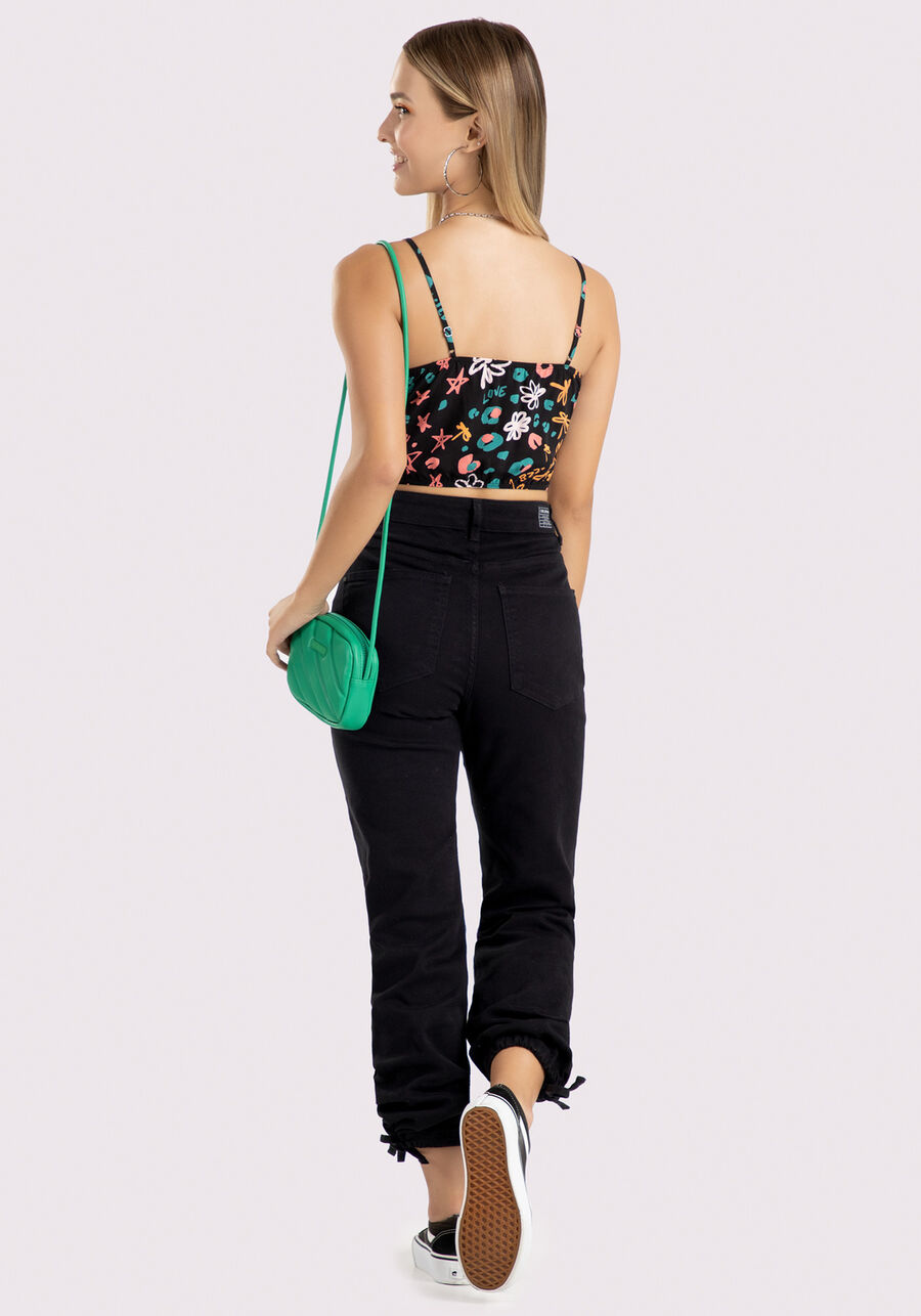 Calça Sarja Juvenil Reta com Barra Ajustável, . Calça Sarja Juvenil Reta com Barra Ajustável, , large.