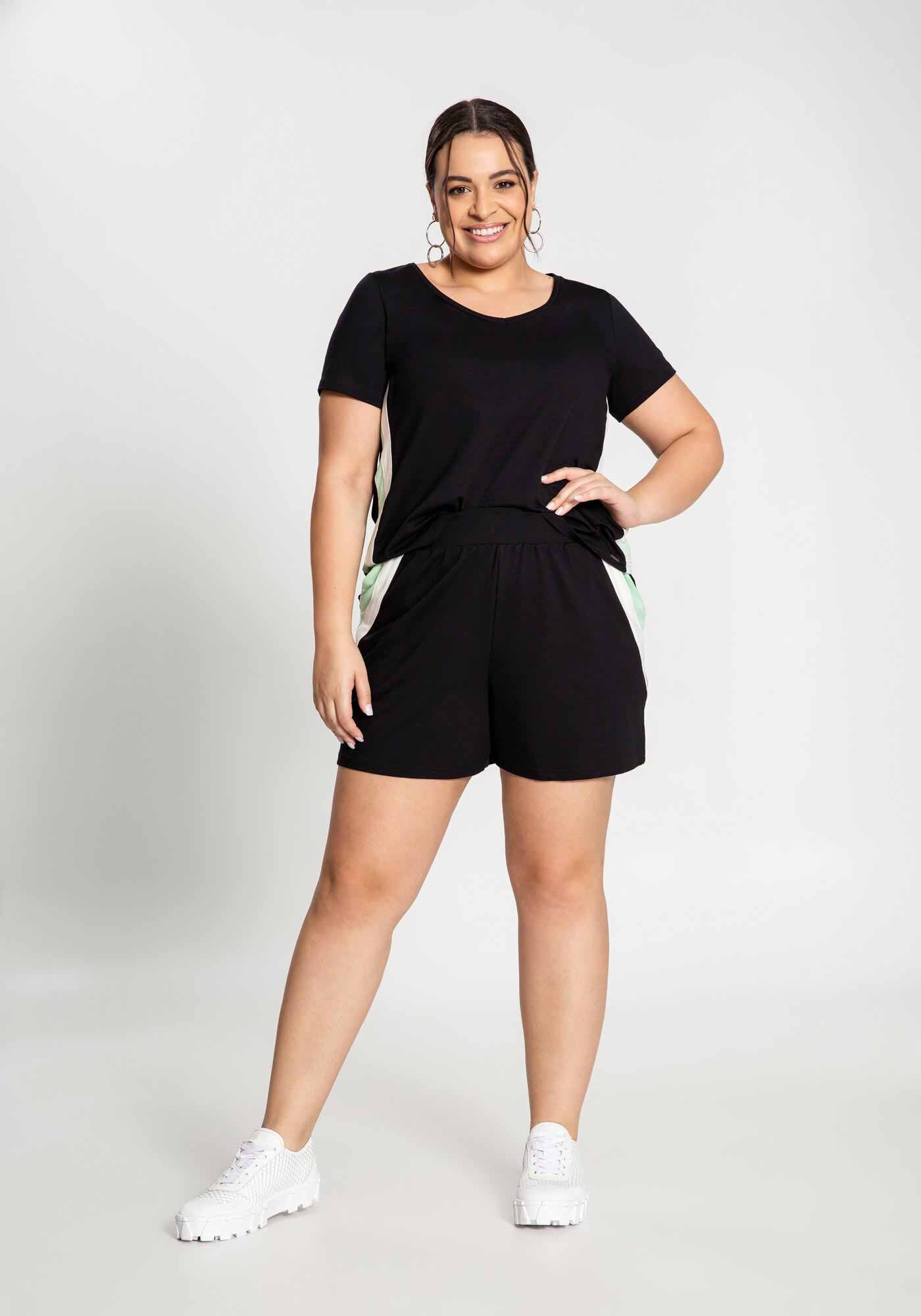 Shorts de moletom feminino shop plus size