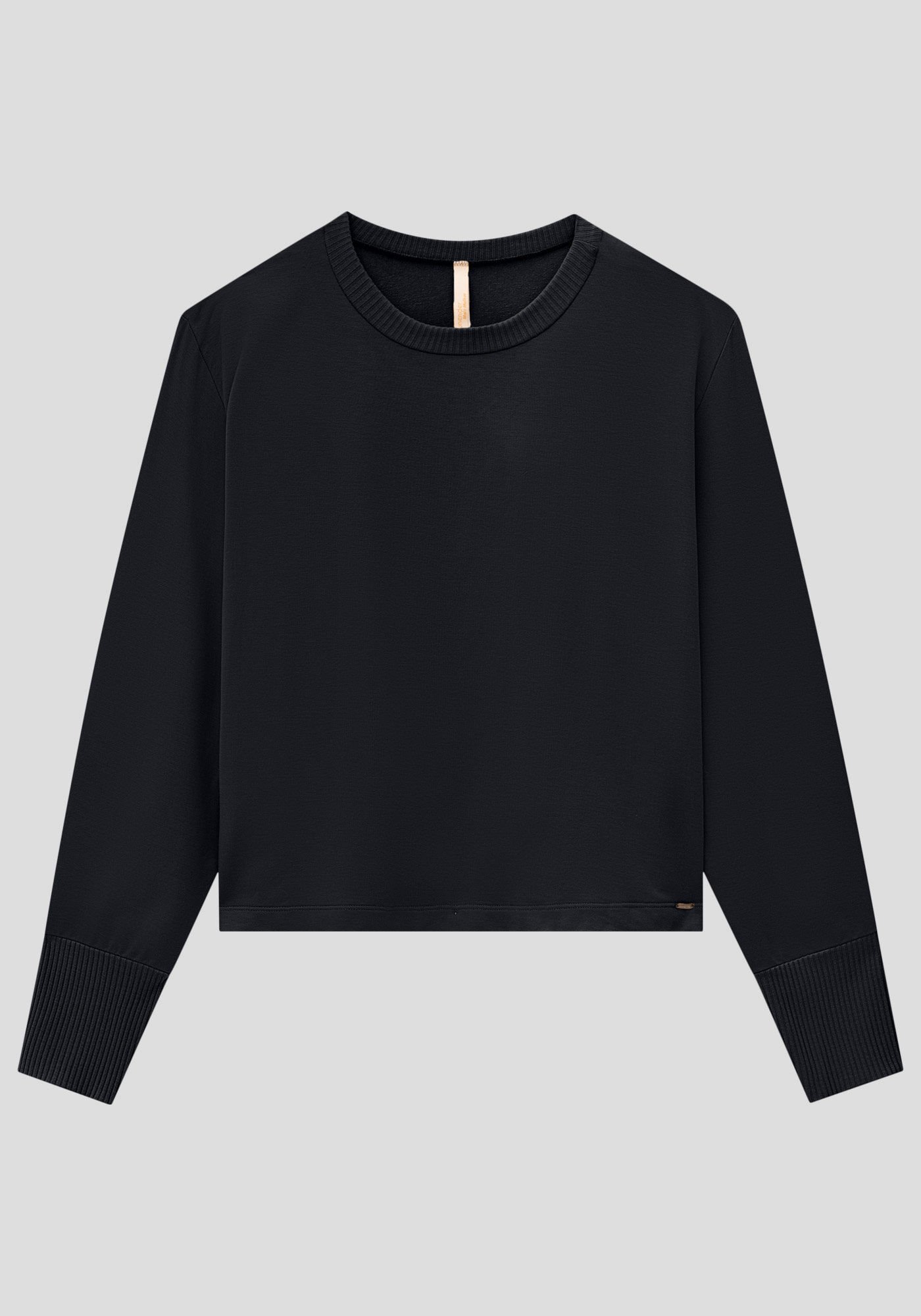 Blusa Plus Size em Moletom com Mangas Longas, , large.