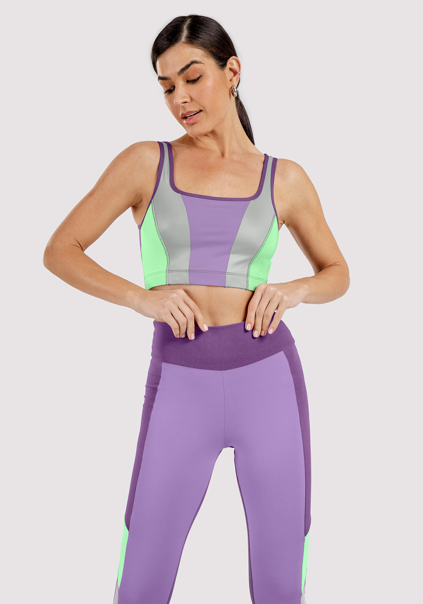 Cal&ccedil;a Legging Lil&aacute;s com Recortes, , large.