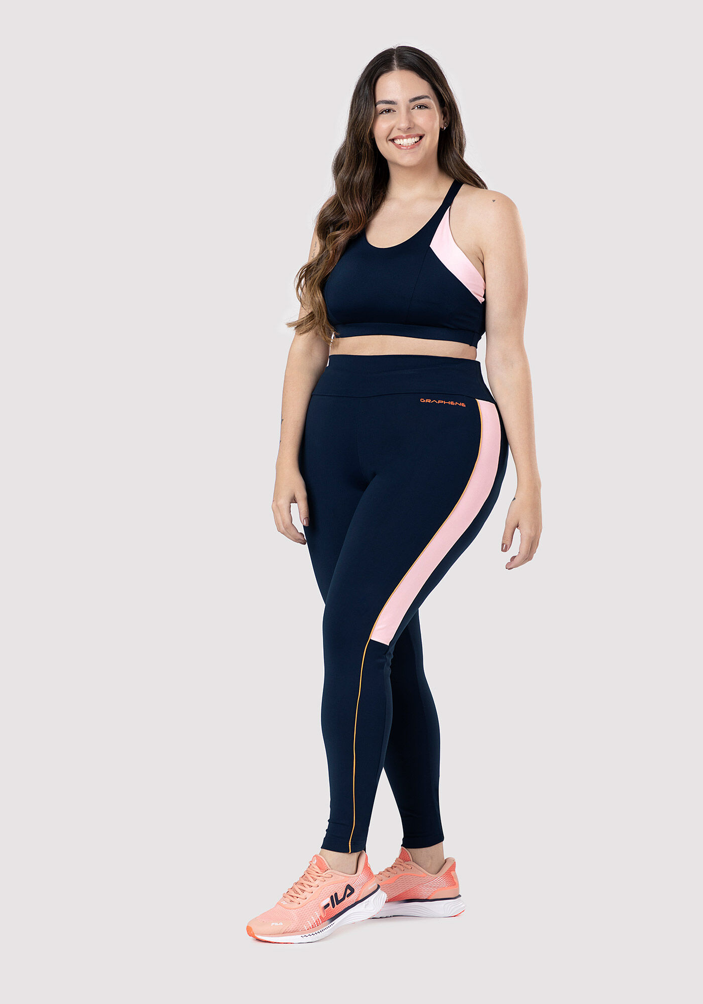 Calça legging com sales renda na lateral