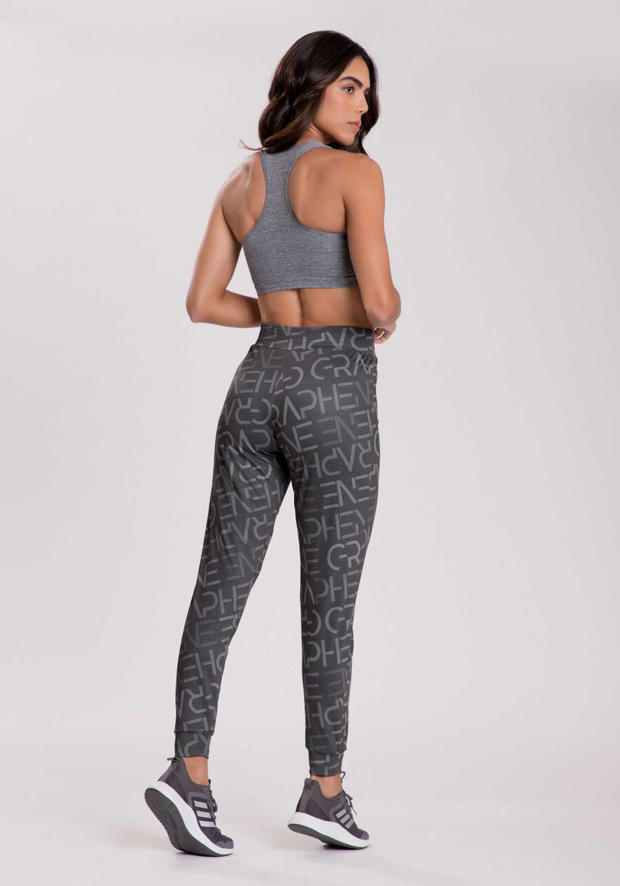 Calça Jogging Cintura Alta Estampada, . Calça Jogging Cintura Alta Estampada, , large.