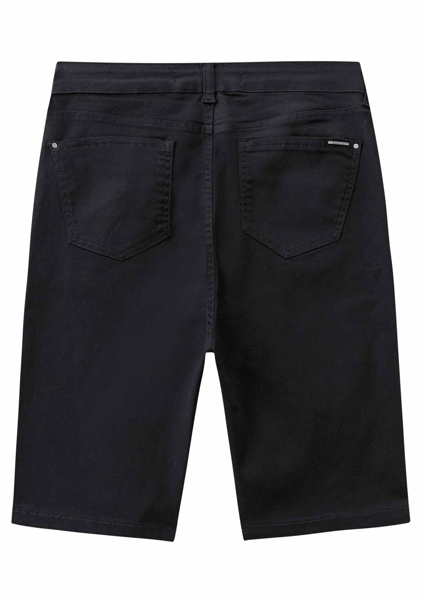 Bermuda Ciclista com Elastano Chapa Barriga, PRETO REATIVO, large.