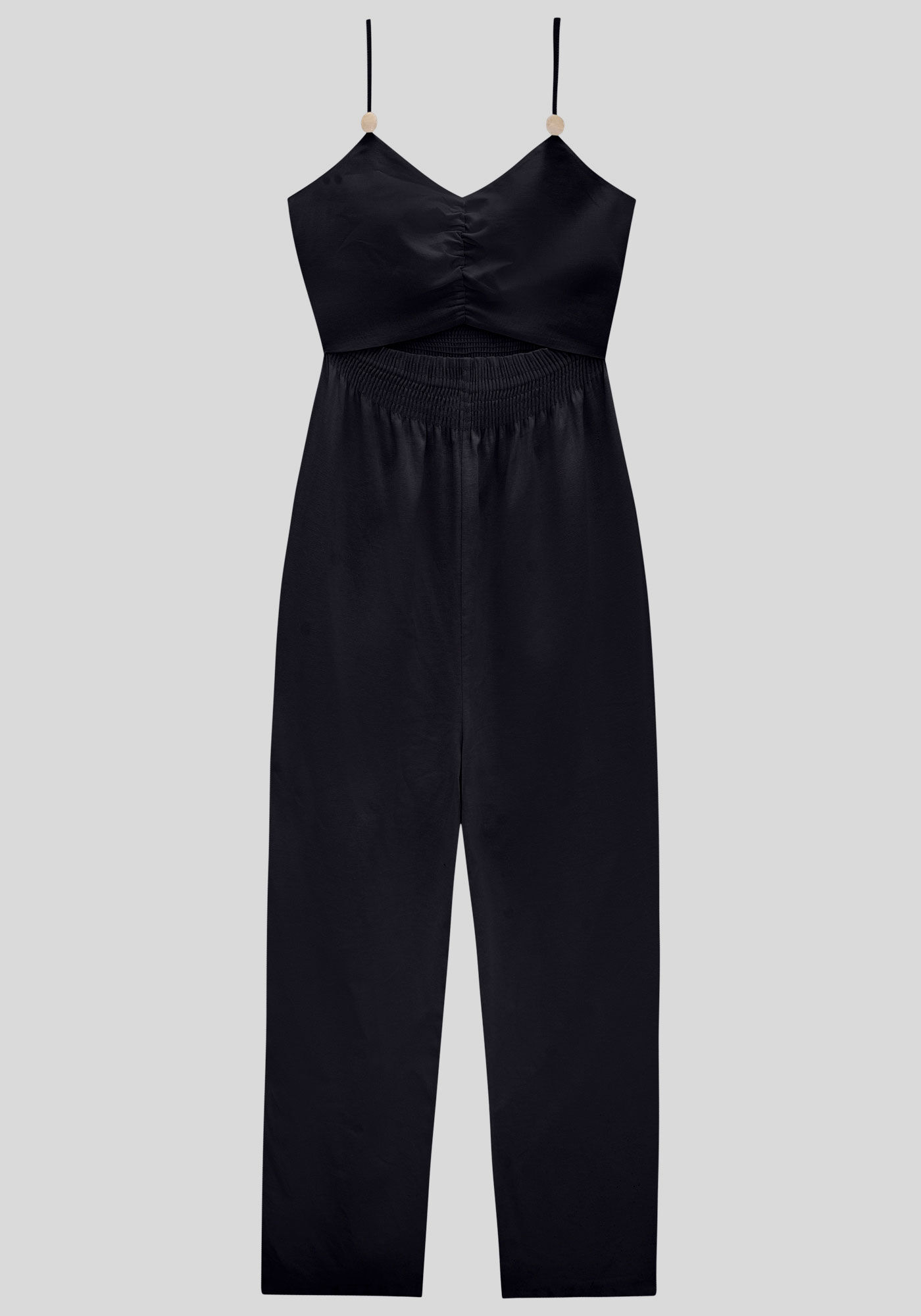 Macac&atilde;o Longo Pantalona em Linho com Cut, , large.