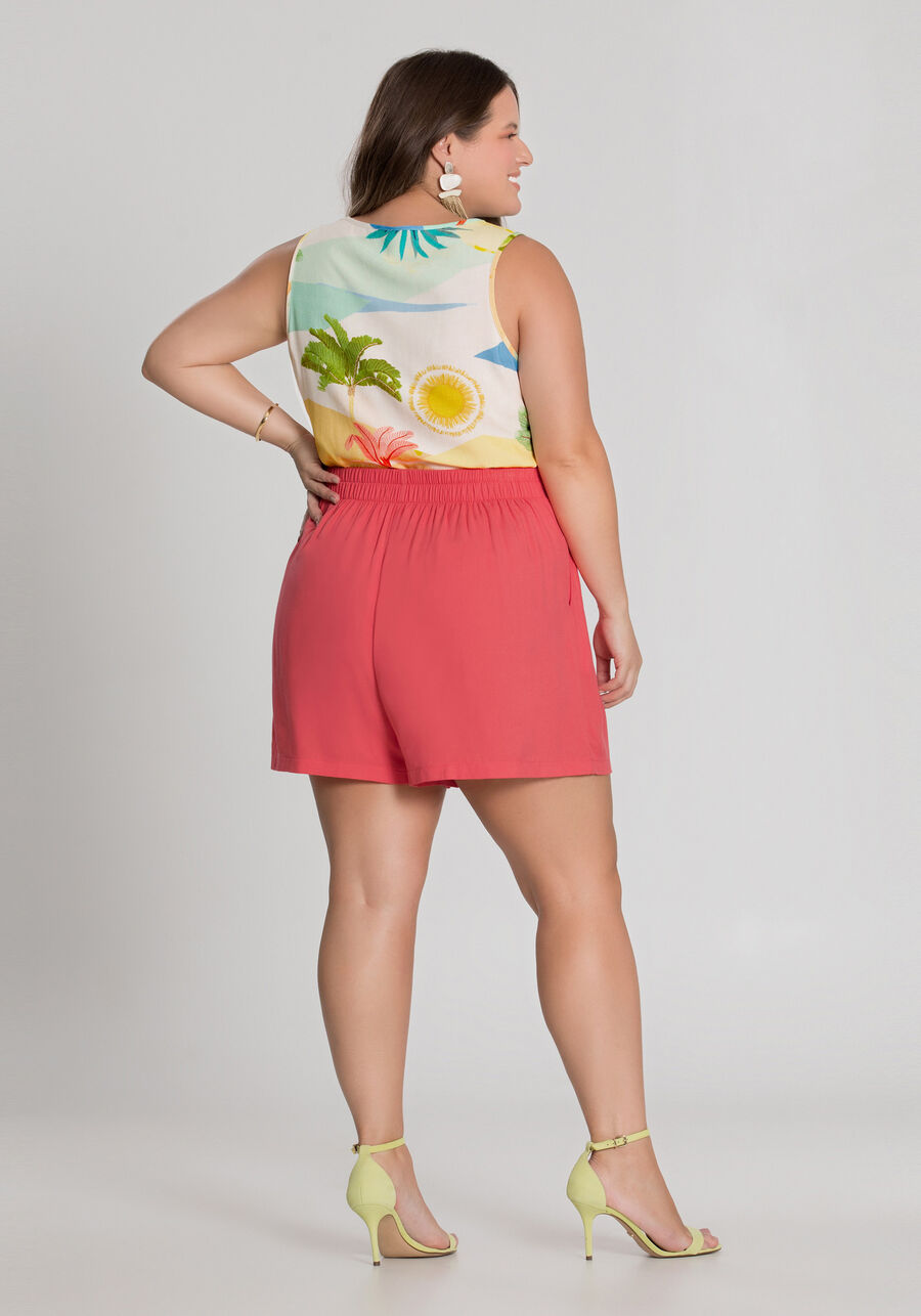 Shorts Rayon com Fivela Plus Size, . Shorts Rayon com Fivela Plus Size, , large.