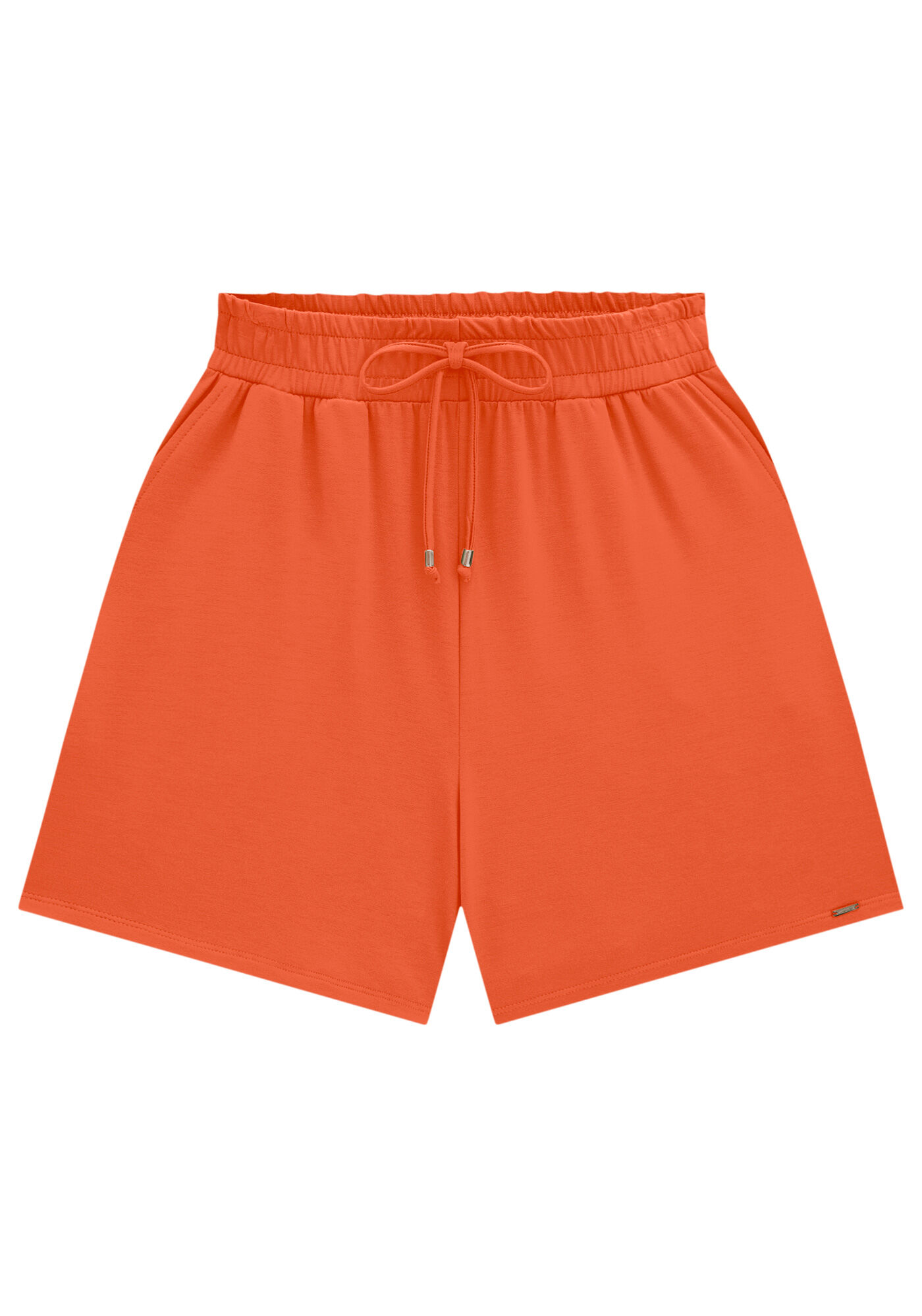 Shorts Com Cadarço E Bolsos Em Malha Responsável | Lunender