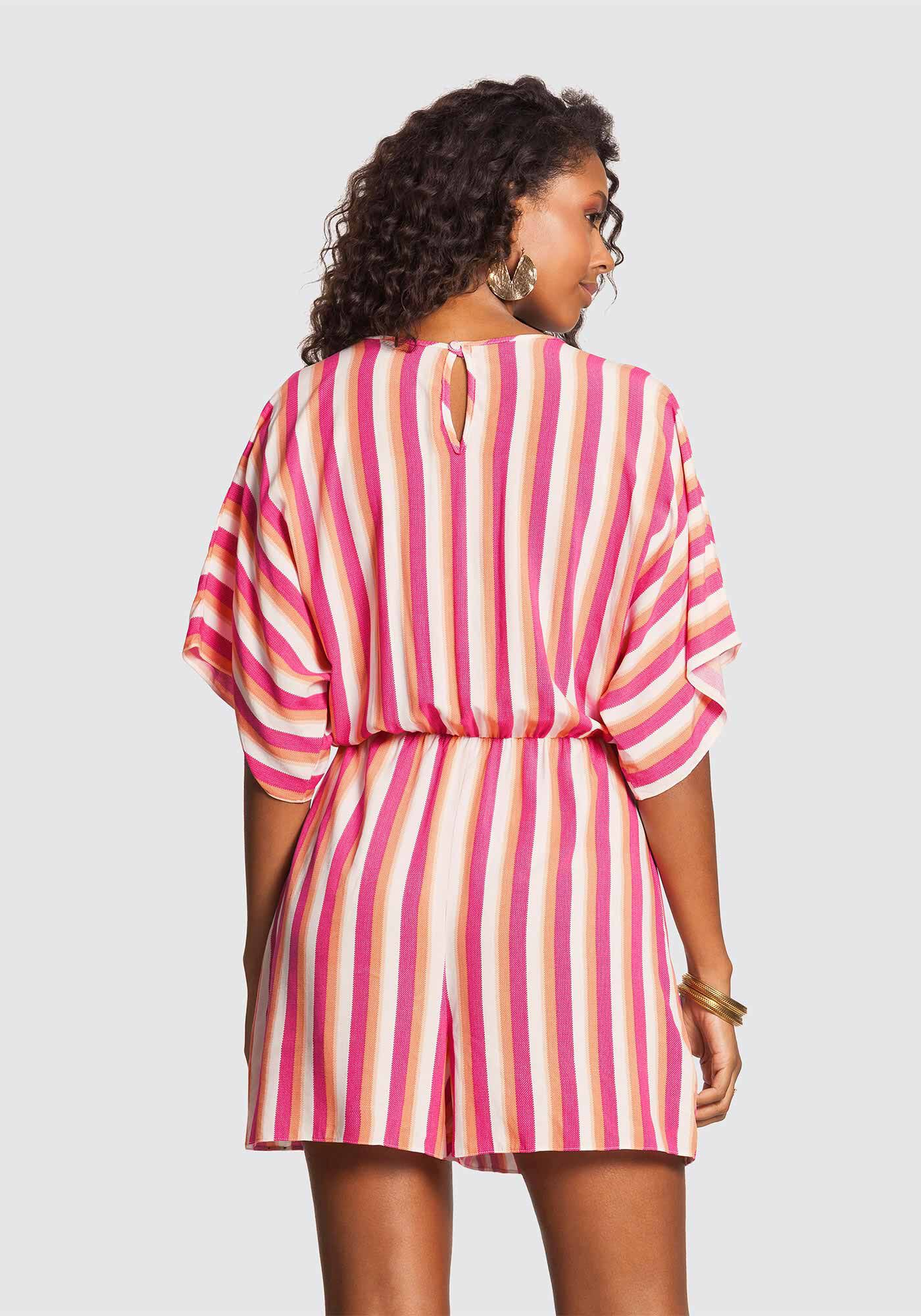 Macaquinho  em Tecido Rayon, ROSA BIKINI, large.