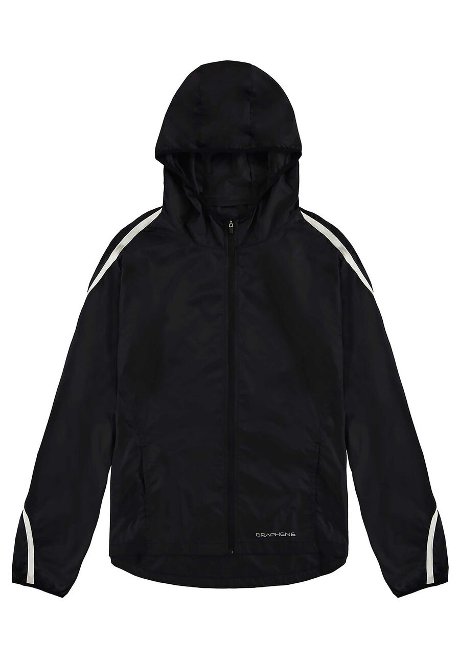 Jaqueta Malha Poliamida, PRETO REATIVO. Jaqueta Malha Poliamida, PRETO REATIVO, large.