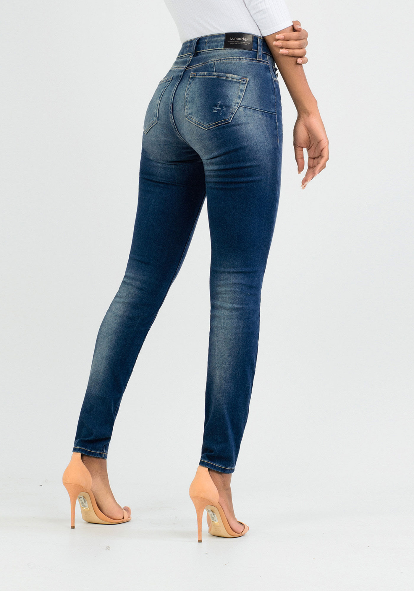 Cal&ccedil;a Skinny Levanta Bumbum Chapa Barriga, JEANS MEDIO, large.