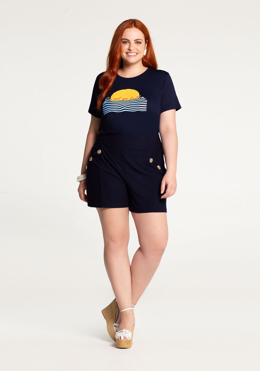 T-Shirt Era Sol Plus Size MalhaViscose, MARINHO ACTION. T-Shirt Era Sol Plus Size MalhaViscose, MARINHO ACTION, large.