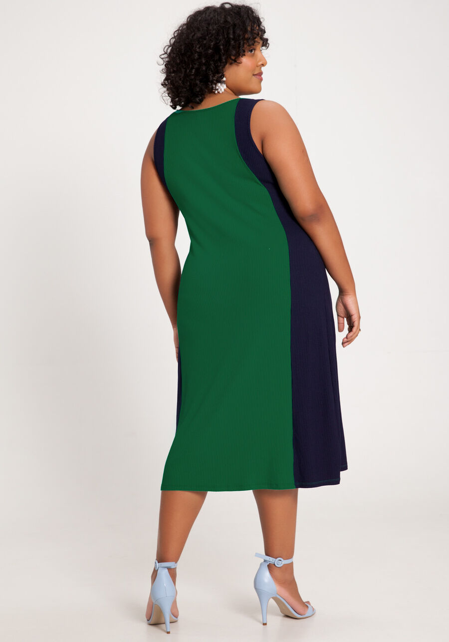 Vestido Plus Size Canelado com Recorte Lateral, . Vestido Plus Size Canelado com Recorte Lateral, , large.
