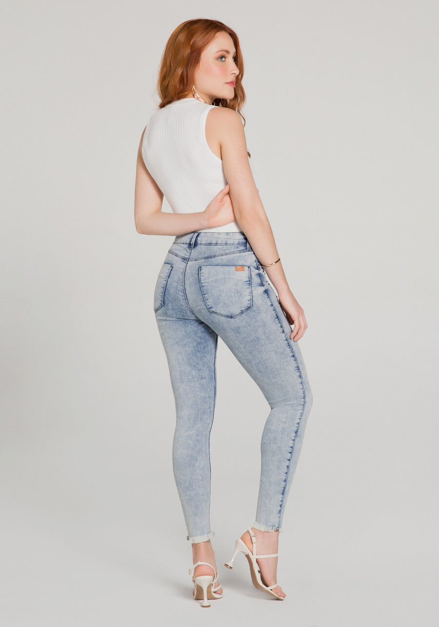 Calça Jeans Skinny Cropped Fit For Me, JEANS. Calça Jeans Skinny Cropped Fit For Me, JEANS, large.