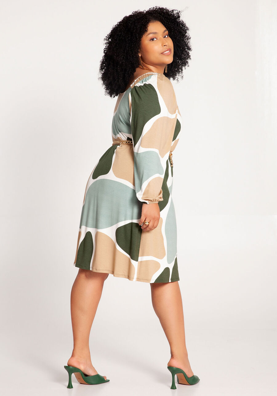 Vestido Plus Size Viscose com Mangas Bufantes, . Vestido Plus Size Viscose com Mangas Bufantes, , large.