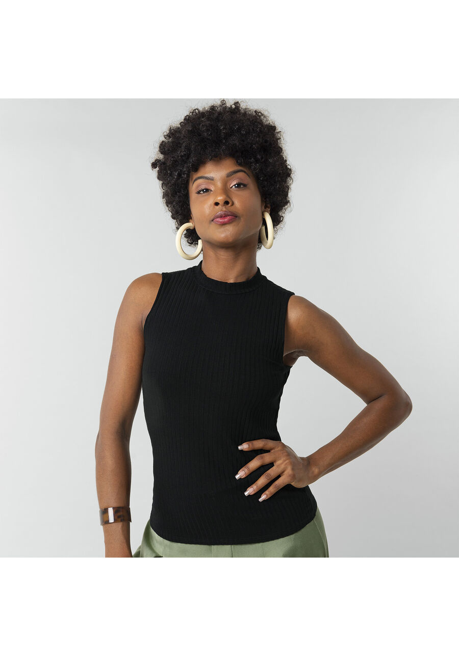 Blusa Regata Básica Em Malha Canelada Responsável, . Blusa Regata Básica Em Malha Canelada Responsável, , large.