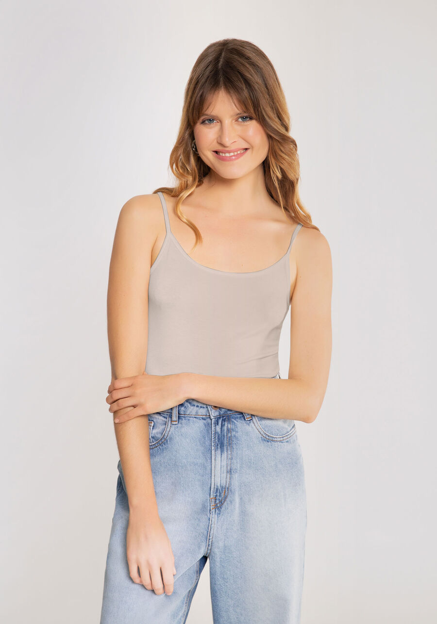 Blusa Regata De Alças Básica Em Malha De Viscose E Elastano, . Blusa Regata De Alças Básica Em Malha De Viscose E Elastano, , large.