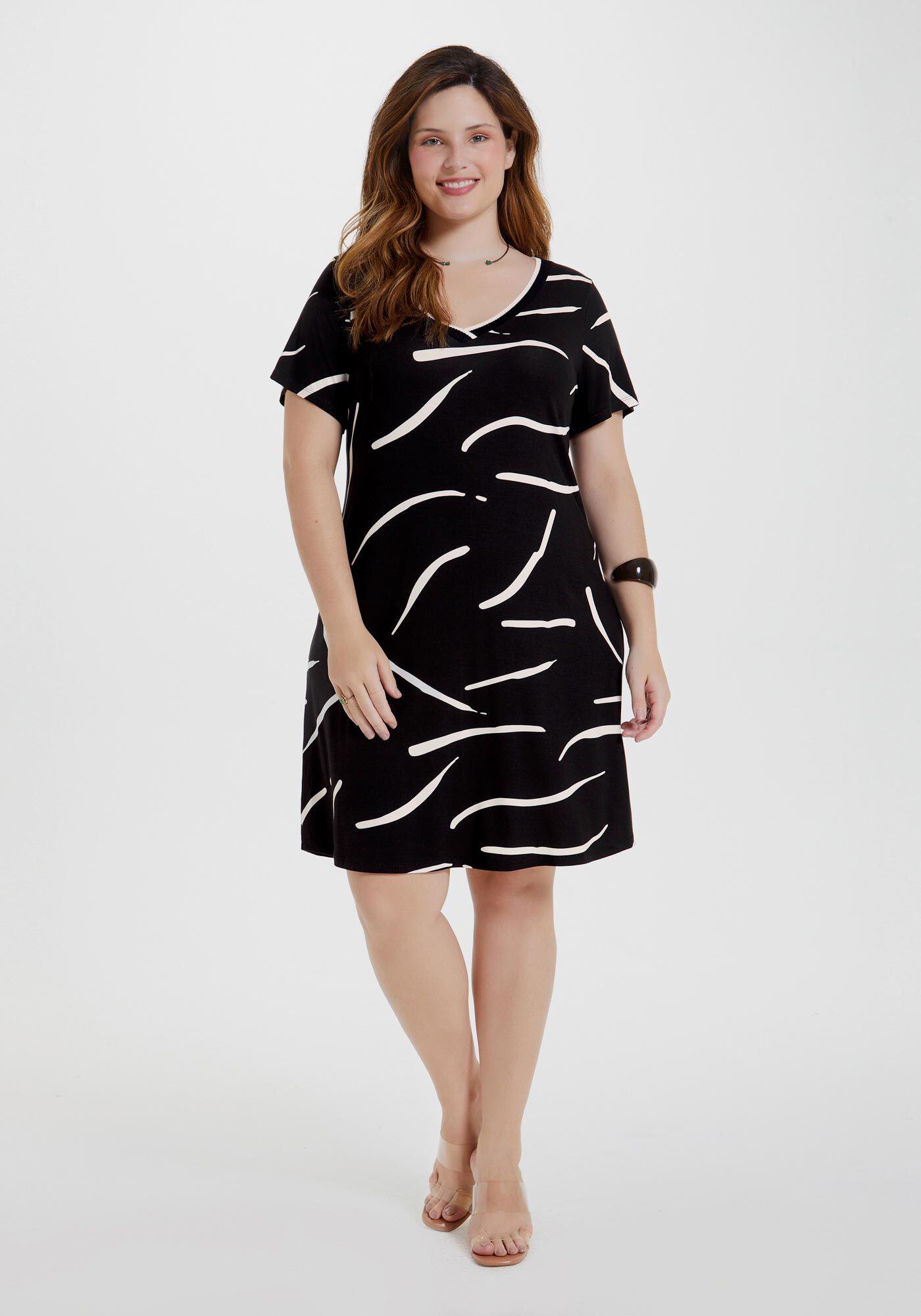 Vestido viscose curto plus sales size