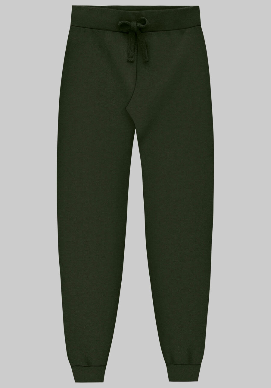 Calça Jogging Com Cadarço Em Malha De Moletom Felpado, . Calça Jogging Com Cadarço Em Malha De Moletom Felpado, , large.