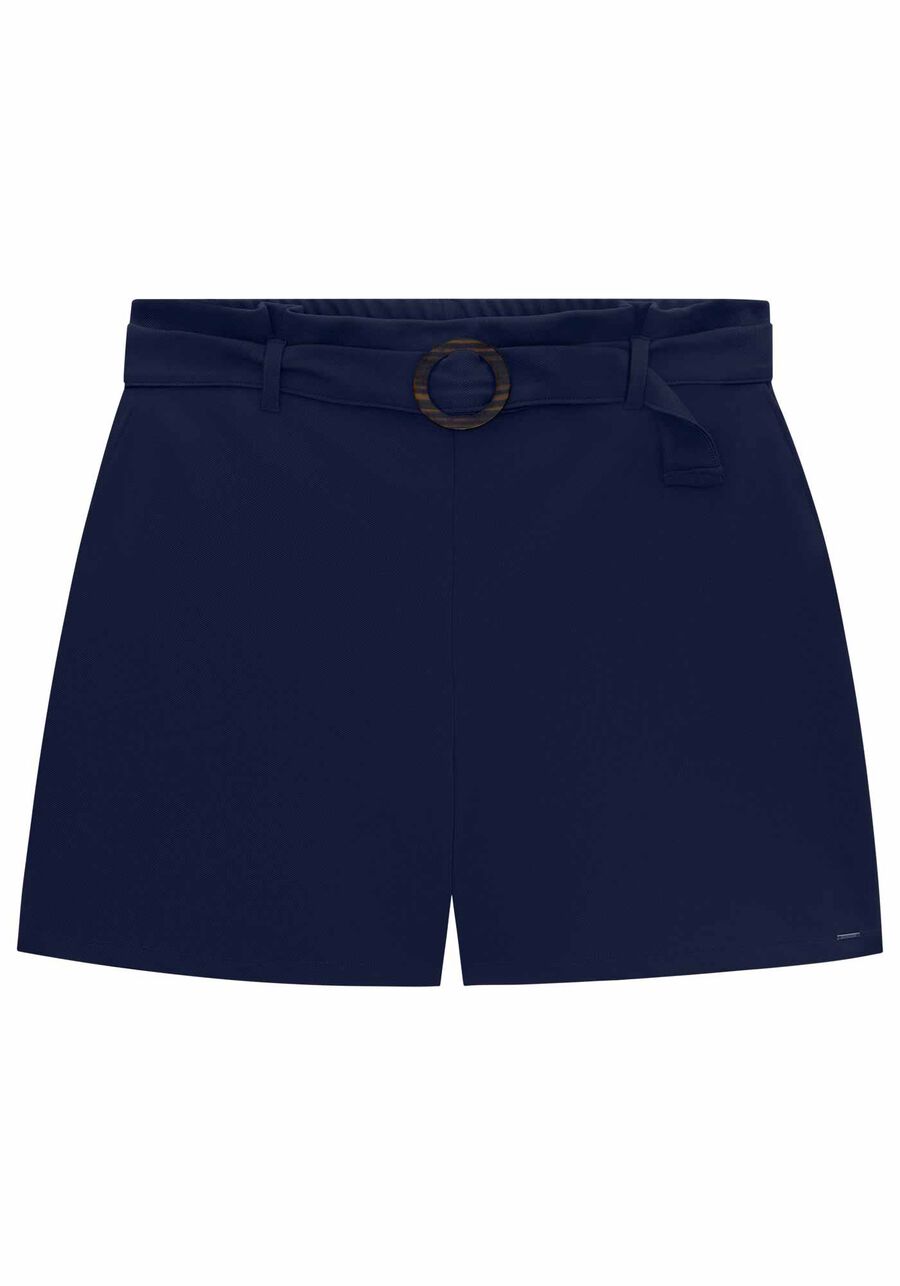 Shorts Plus Size Malha com Cinto, MARINHO ACTION. Shorts Plus Size Malha com Cinto, MARINHO ACTION, large.