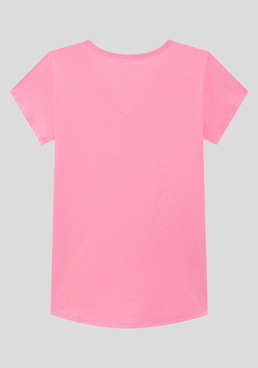 Blusa Manga Curta em Malha com Decote V, . Blusa Manga Curta em Malha com Decote V, , large.
