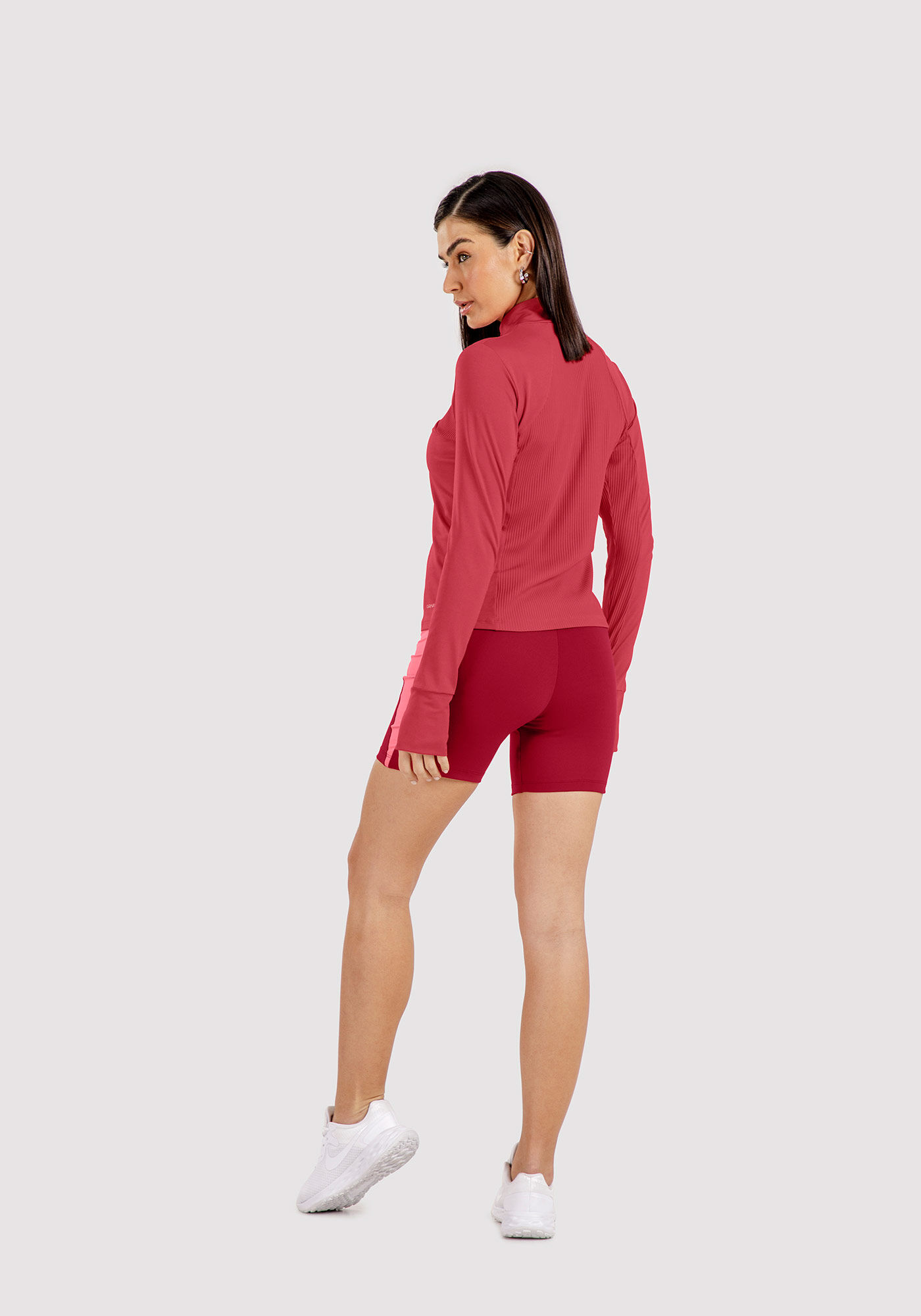 Jaqueta Gola Alta com Abertura Dedo, VERMELHO CEDRO-ROSA, large.