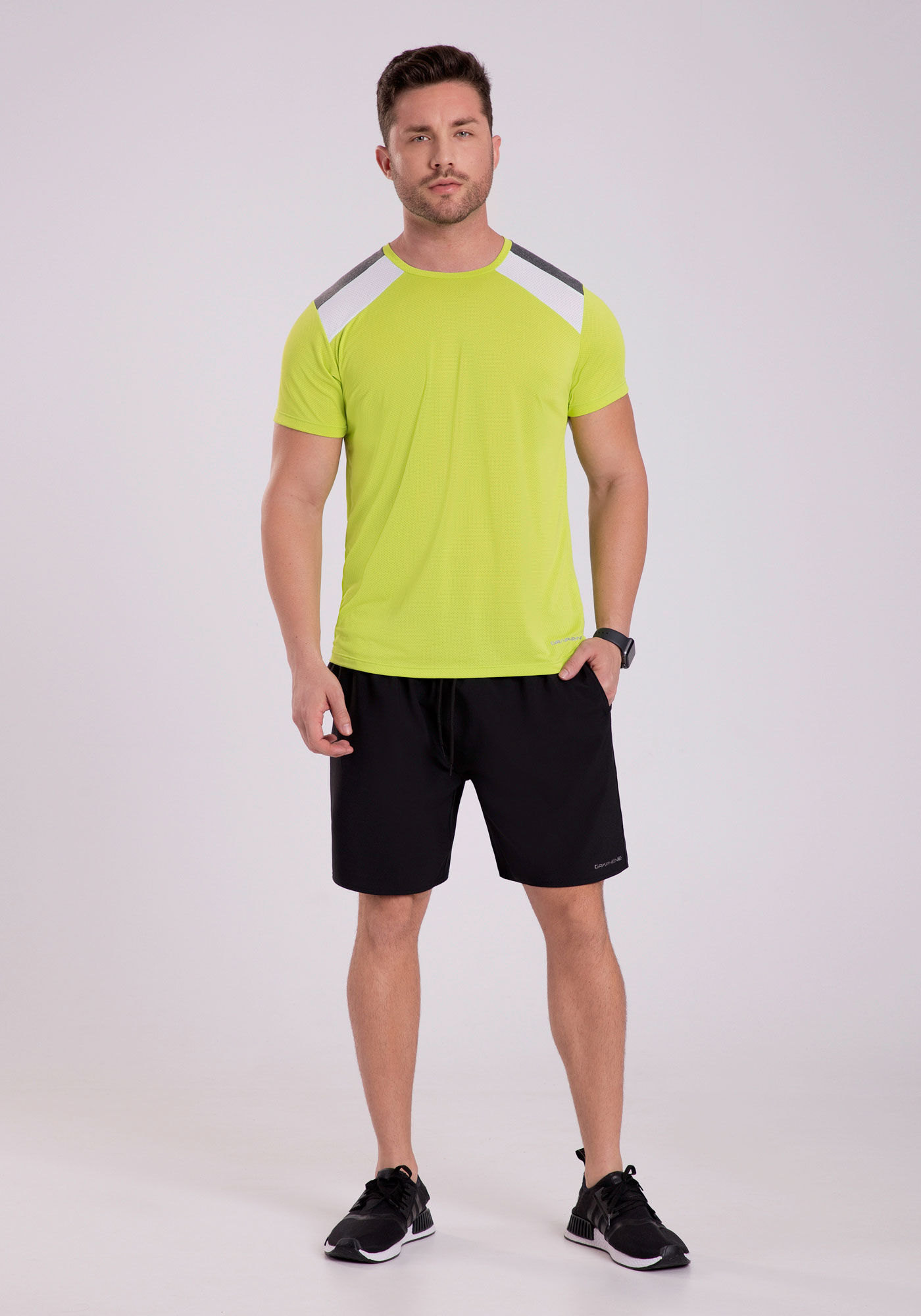 Camiseta Manga Curta com Recorte Ombro, VERDE NOW, large.