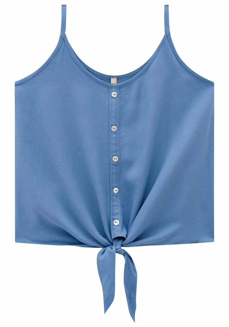 Blusa Rayon Twill Botões e Laço, . Blusa Rayon Twill Botões e Laço, , large.