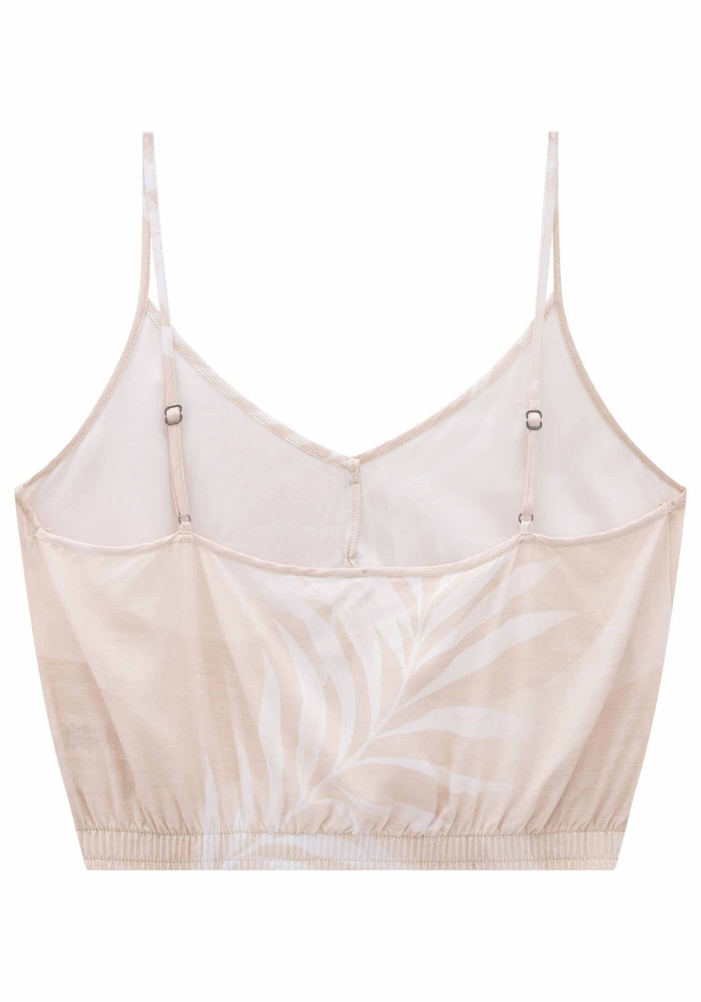 Blusa Cropped Rayon Bali com Bot&otilde;es, BEGE ATACAMA, large.