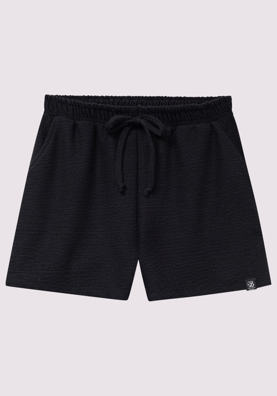 Shorts Juvenil em Malha Texturizada com Bolsos, . Shorts Juvenil em Malha Texturizada com Bolsos, , large.