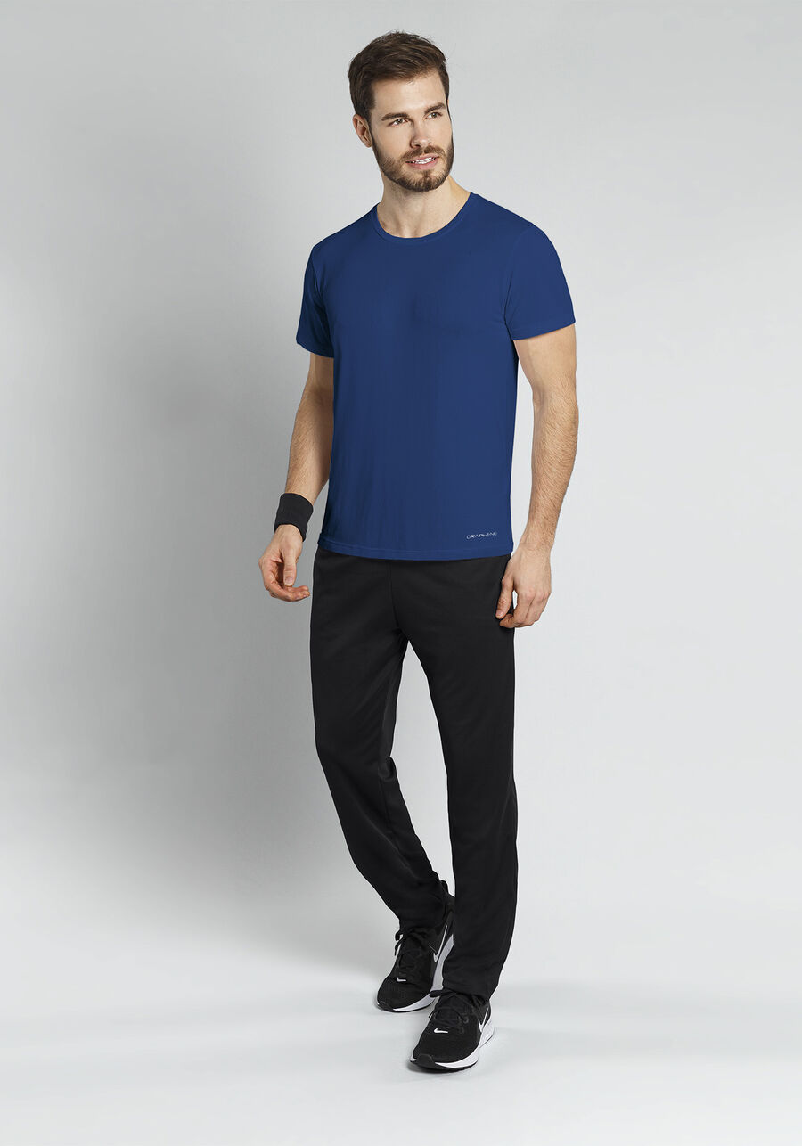 Camiseta Reta Básica De Mangas Curtas Em Malha De Poliamida, . Camiseta Reta Básica De Mangas Curtas Em Malha De Poliamida, , large.