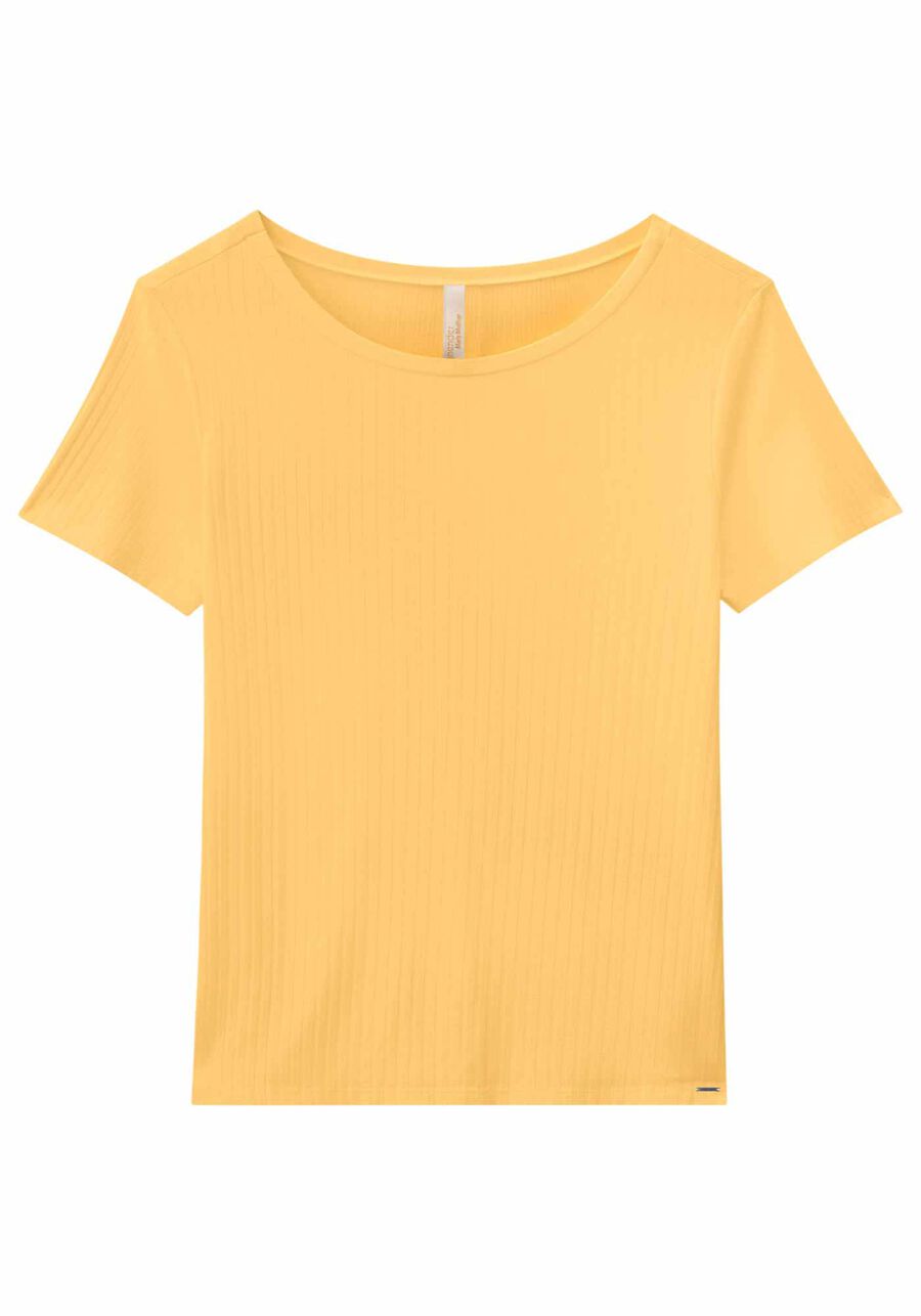 Blusa De Mangas Curtas Em Malha Canelada De Viscose, . Blusa De Mangas Curtas Em Malha Canelada De Viscose, , large.