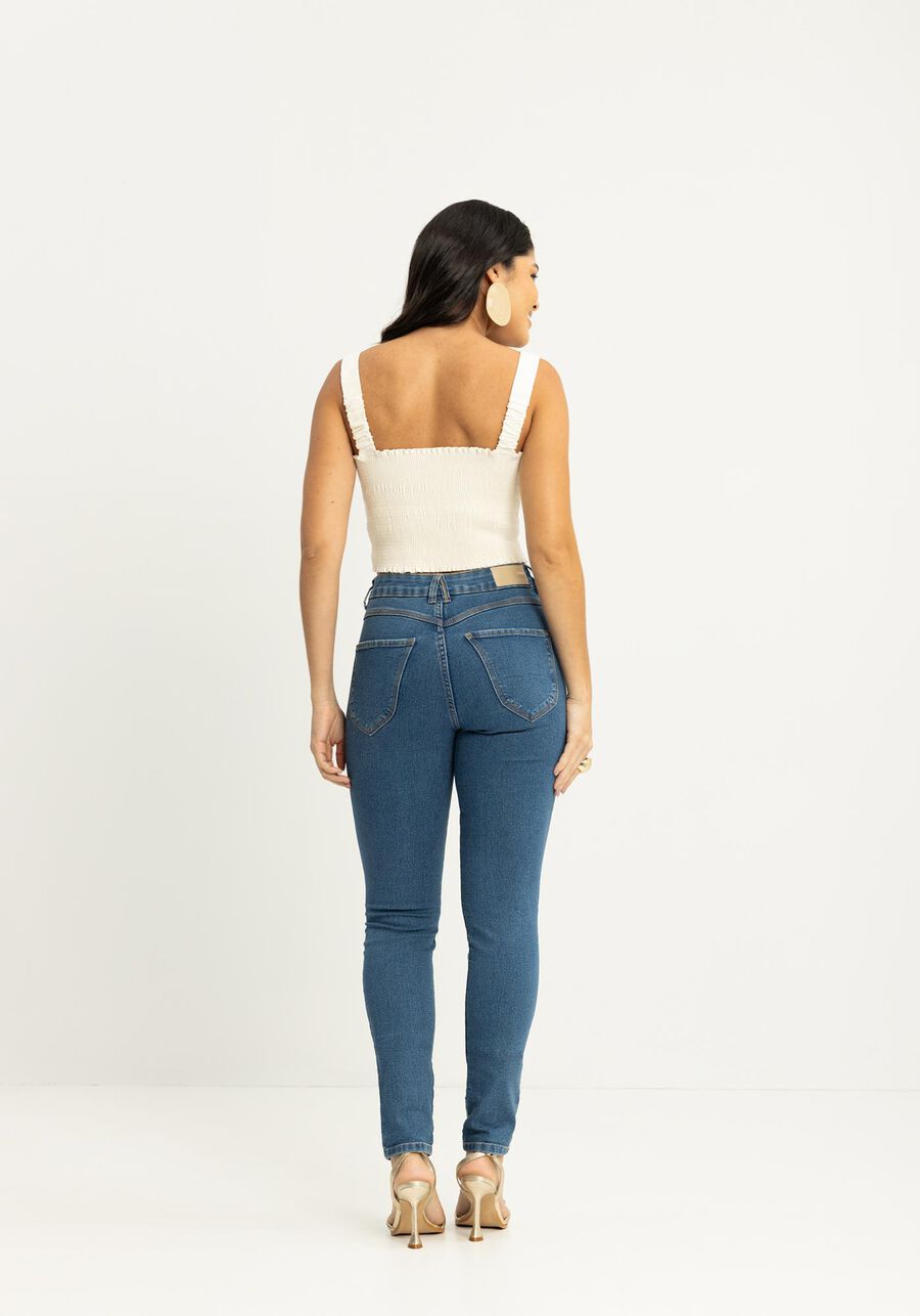 Calça Skinny Jeans Redux Com Cintura Alta E Pala Coração, . Calça Skinny Jeans Redux Com Cintura Alta E Pala Coração, , large.
