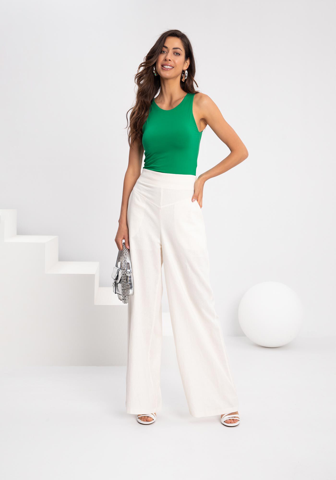 Blusa Cropped Lisa B&aacute;sica Com Decote Redondo Em Malha, , large.