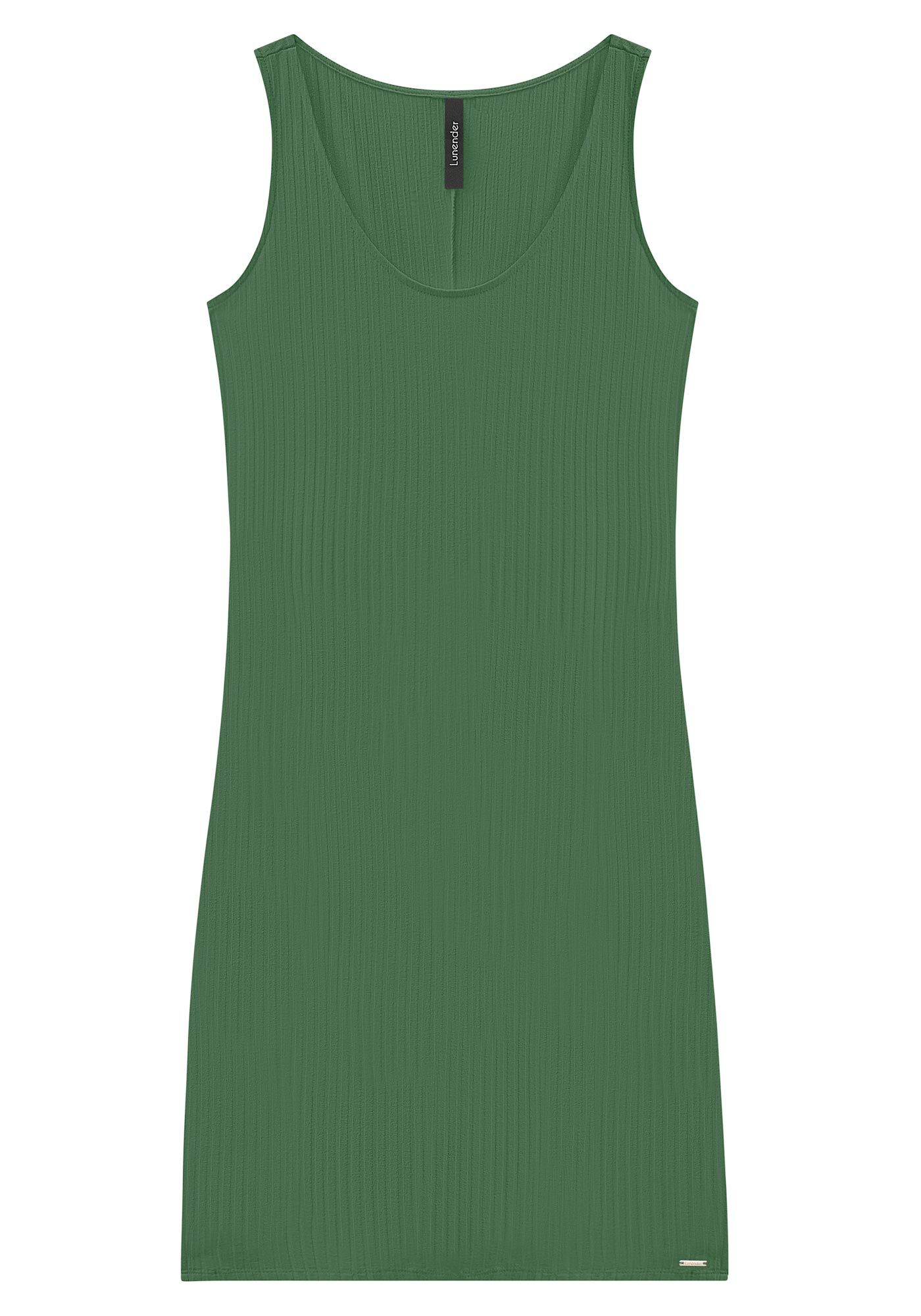 Vestido Curto B&aacute;sico Com Decote Redondo Em Malha Canelada, , large.